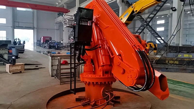 folding boom deck crane folding boom deck crane